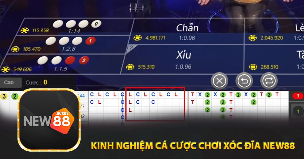 Kinh nghiệm cá cược chơi xóc đĩa New88 hay nhất